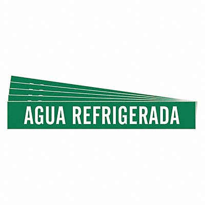 Pipe Marker White Agua Refrigerada PK5