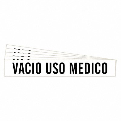 Pipe Marker Black Vacio Uso Medico PK5