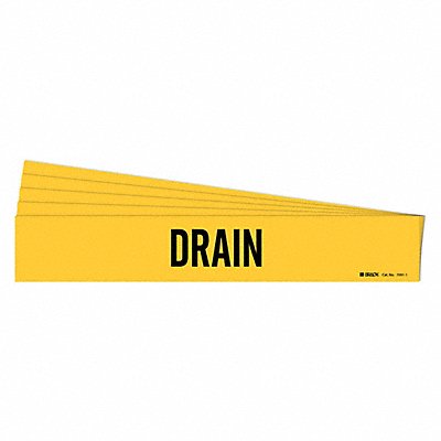 Pipe Marker Adhesive Black Drain PK5