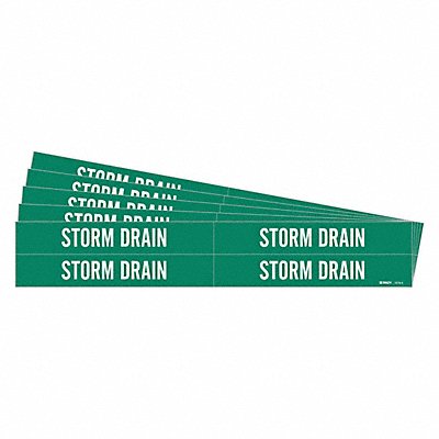 Pipe Marker White Storm Drain PK5