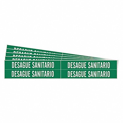 Pipe Marker White Desague Sanitario PK5