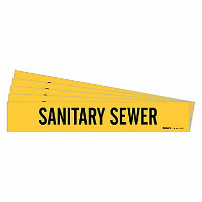 Pipe Marker Black Sanitary Sewer PK5