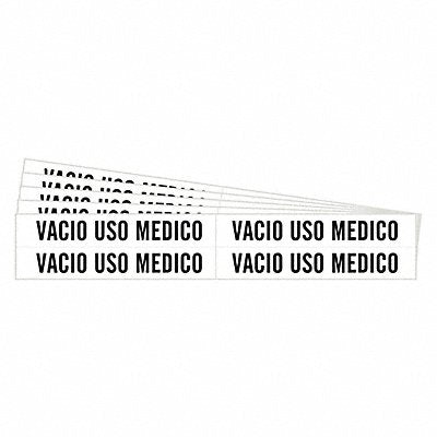 Pipe Marker Black Vacio Uso Medico PK5