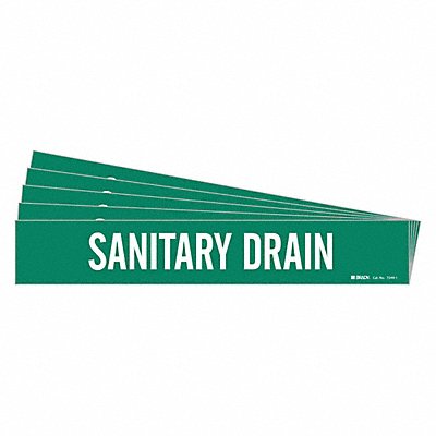 Pipe Marker White Sanitary Drain PK5