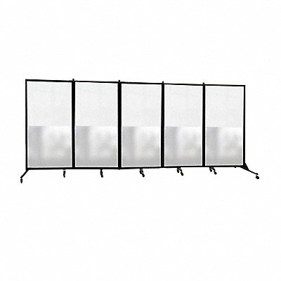 Panel bottom half frosted room divider