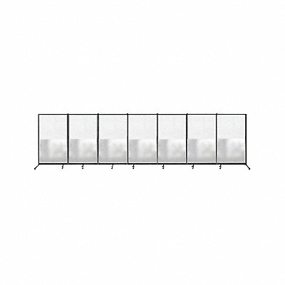 Panel bottom half frosted room divider