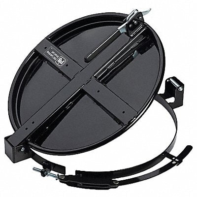 K7674 Fast Latching Drum Lid Black Steel 30gal