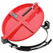 K7674 Fast Latching Drum Lid Red Steel 30 gal