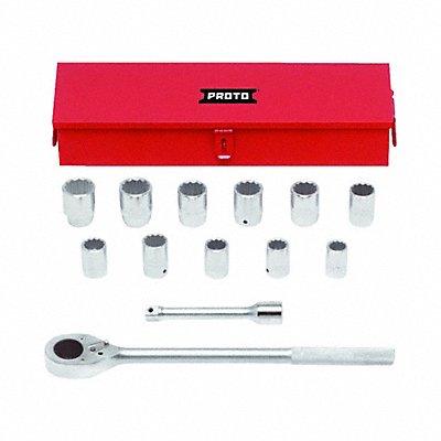 Socket Wrench Set Steel Satin Chrome