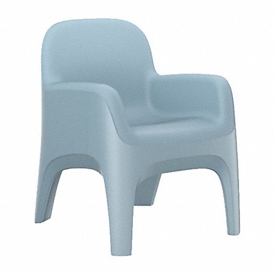 Crew Arm Chair Floor Mount Blue Gray