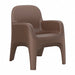 Crew Arm Chair Floor Mount Brown