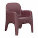 Crew Arm Chair Floor Mount Burgundy