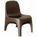 Crew Armless Chair Floor Mount Brown