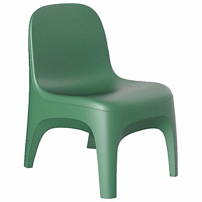 Crew Armless Chair Floor Mount Green