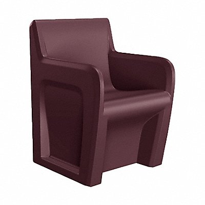 Arm Chair Floor Mount Burgundy w/Door