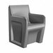 Arm Chair Floor Mount Gray w/Door