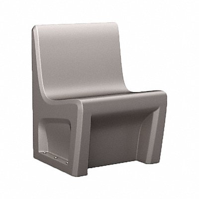 Armless Chair Floor Mount Stone Gray