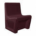 Armless Chair Floor Mount Burgundy