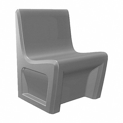 Armless Chair Floor Mount Gray w/Door