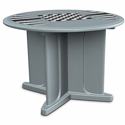 Table 48 Round Blue Gray Game Top