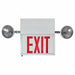 Exit Sign LED Red Letter Color 3 Faces