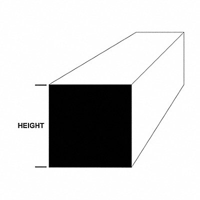 Tool Steel Square Bar 36 in L 2 in W