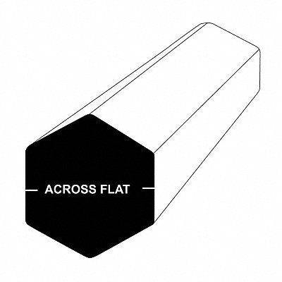 Hex Bar Stock 1.375 Thick 1-3/8 Lx6 W