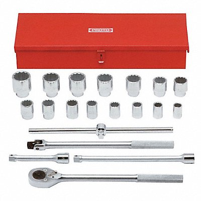 Socket Set Chrome 3/4 in Drive Size