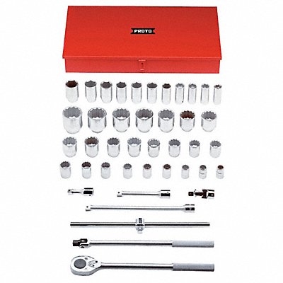 Socket Set Chrome 3/4 in Drive Size