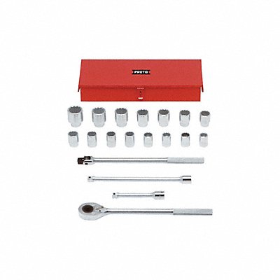 Socket Set Chrome 3/4 in Drive Size