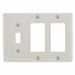 Rocker Wall Plate Brown 3 Gangs Standard