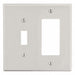 Rocker/Toggle Wall Plate Brown 2 Gangs