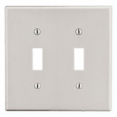 Toggle Switch Wall Plate Brown 2 Gangs