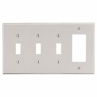 Rocker/Toggle Wall Plate Brown 4 Gangs