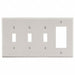 Rocker/Toggle Wall Plate Brown 4 Gangs