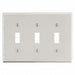 Toggle Switch Wall Plate Brown 3 Gangs