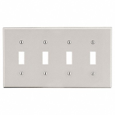 Toggle Switch Wall Plate Brown 4 Gangs