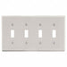 Toggle Switch Wall Plate Brown 4 Gangs