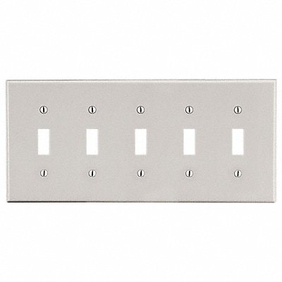 Toggle Switch Wall Plate Brown 5 Gangs