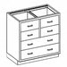 Base Cabinet (6) Drawers 35 W