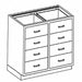 Base Cabinet (8) Equal Drawers 35 W