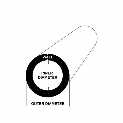 Aluminum Round Tube 6 in Overall L