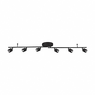 Core 6 Light LED Fixed Rail Black