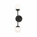 Pearl 2 Light LED Sconce Black 4in