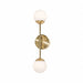 Pearl2LightLEDSconce SatinBrass 4in