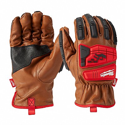 Work Gloves Black/Brown/Red 7 1/2 L