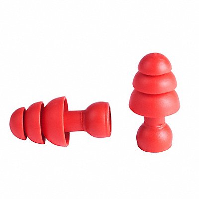 Banded Earplugs Color Red Universal PK5