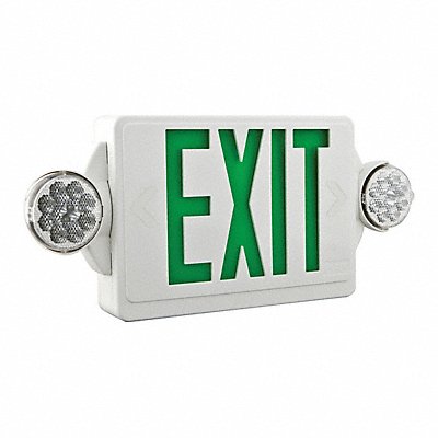 Exit Sign w/Emergency Light LED 120/277V