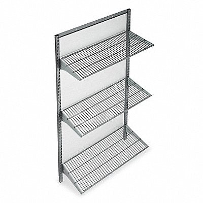 Modular Wall Shelving Steel Gray 33 W