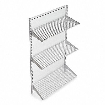 Modular Wall Shelving Steel White 33 W